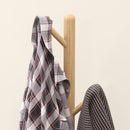 Appendiabiti da Terra in Legno di Abete a 8 Ganci per Casa e Ufficio 40x40x165 cm Color Legno 