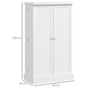 Armadio da Cucina con 5 Ripiani Centrali e 2 Ripiani Laterali a 6 Livelli 60x30x104 cm in MDF Bianco