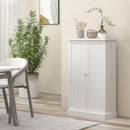 Armadio da Cucina con 5 Ripiani Centrali e 2 Ripiani Laterali a 6 Livelli 60x30x104 cm in MDF Bianco