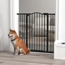 Cancellino per Cani Estensibile 74-100x94 cm in Metallo Nero