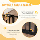 Cancellino per Cani Estensibile 74-100x77 cm in Metallo Nero