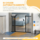 Cancellino per Cani Estensibile 74-100x77 cm in Metallo Nero