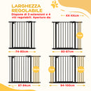 Cancellino per Cani Estensibile 74-100x77 cm in Metallo Nero