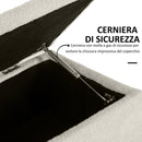 Panca Fondoletto con Vano Contenitore da 47L 95x38x45 cm Rivestimento Bouclé Beige
