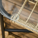 Set Salotto da Giardino con Divanetto e 2 Poltrone con Cuscini e Tavolino in Rattan PE Giallo