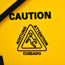 Secchio Lavapavimenti Professionale con Strizzatore Manuale 44x36x90 cm 4 Ruote e Maniglia in Metallo Giallo