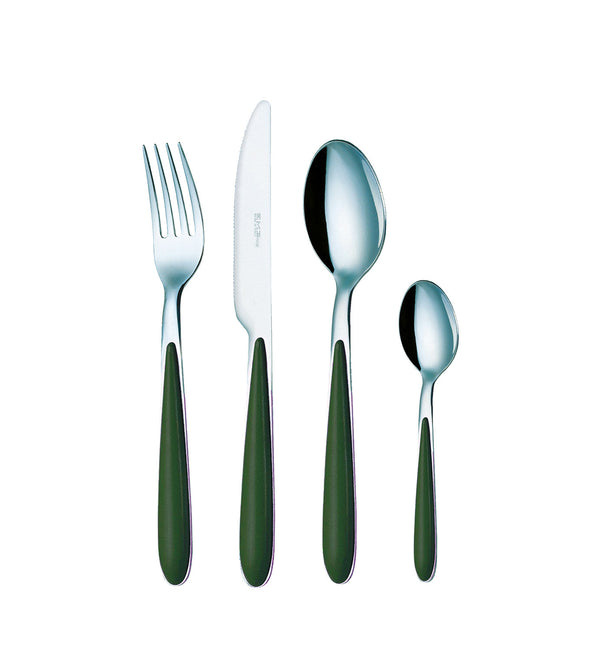 prezzo Servizio Set di Posate 24 Pezzi in Acciaio Eme Caribe Verde 61