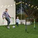 Set da 2 Porte da Calcio per Bambini da 6 Anni con Luci LED 120x90x90 cm Pieghevoli con Borsa di Trasporto 