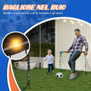 Set da 2 Porte da Calcio per Bambini da 6 Anni con Luci LED 120x90x90 cm Pieghevoli con Borsa di Trasporto 