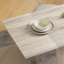 Tavolo a Ribalta per 4 Persone max Impermeabile e Antigraffio 140x70x75 cm in Truciolato Rovere