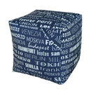 Pouf Puff Puf Cubo 40x40x40cm Big City Blu Avalli