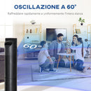 Ventilatore a Colonna 60W con 3 Velocità Ø32x106,8 cm 3 Modalità e Timer 8h in ABS Nero