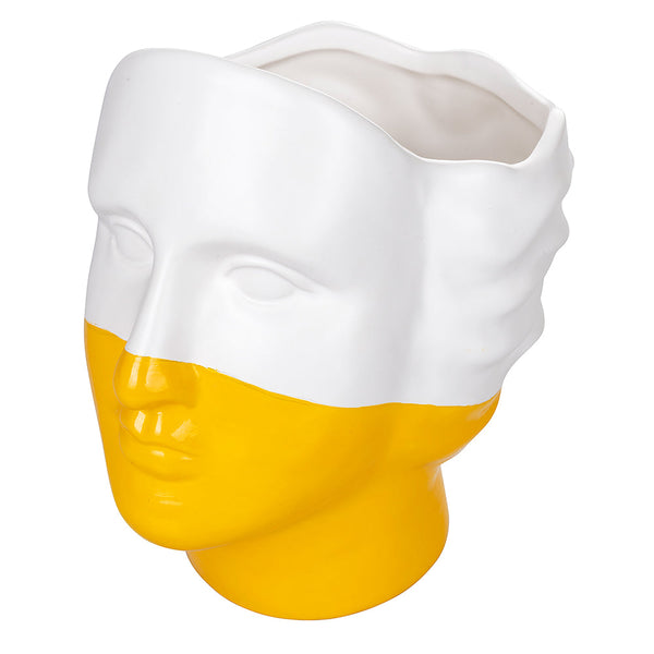 prezzo Vaso a Forma di Viso 17,5x14,5x19 cm in Dolomite VdE Tivoli 1996 Vis a Vis