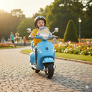 Piaggio Vespa GTS Elettrica 12V con Bauletto per Bambini Blu