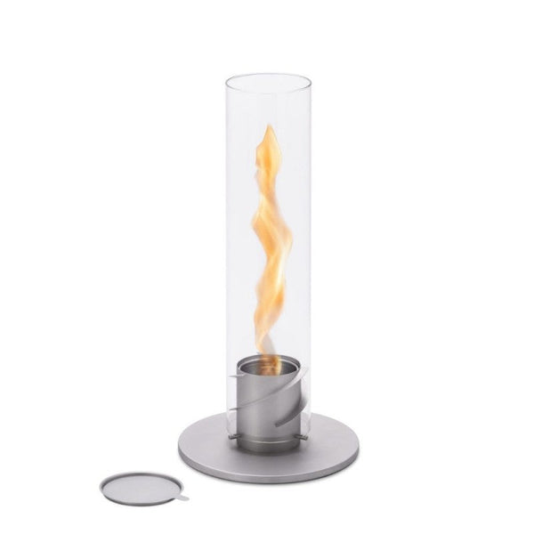 acquista Lampe à Poser au Bioéthanol Ø9x40,5 cm en Acier Inoxydable Gris