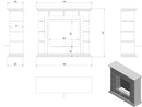 Camino a Bioetanolo da Pavimento 112,2x32 cm Flig Fullerton Bianco