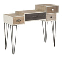 Console Raw 106x44x85 cm in Ferro e MDF Marrone e Nero
