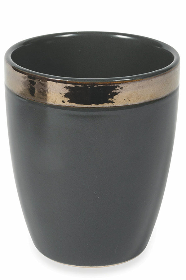 sconto Lot de 6 Verres à Eau en Grès 330 ml Villa d'Este Home Tivoli Gris Foncé Naima