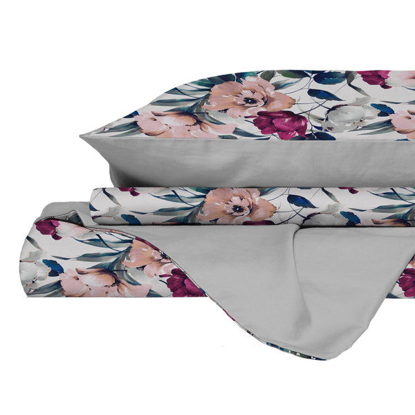 Copripiumino Matrimoniale con Federe Stampato in Puro Cotone Vesti prezzo