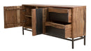Mobile Yellowstone 175x40x80 cm in Legno di Acacia e Ferro Marrone e Nero