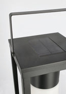 Lampada Lanterna Solare 20x20x75h cm con Manico Nero