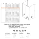 Box Doccia 3 Lati 1 Anta Scorrevole in Cristallo Fumè 8mm H195 Bonussi Alina Varie Misure