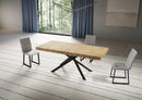  Tavolo Allungabile 180-440x90x74 cm Niket Quercia Natura Gambe Antracite