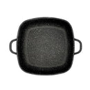 Tegame Quadrato con Coperchio in Vetro Antiaderente 2 Manici 28x28 cm Olympia Hard Cook