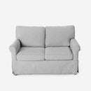 Divano 2 Posti 94x74x126min Tessuto Grigio chiaro