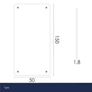 Pannello Fonoassorbente da Parete con Fori 150x50 cm Kit di 4 distanziali Coprivite Cromo Finitura Antracite    