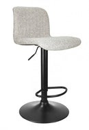 Set 2 Sgabelli Bar 41x46x86/107 cm in Poliestere Rafael Nero-Beige