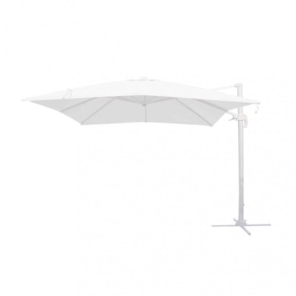 Parasol de Jardin à Led Pythagore 3x3m en Aluminium Blanc Toile Blanche prezzo