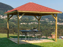 Gazebo da Giardino 3,15x3,15m in Legno Etna