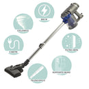 Aspirapolvere Ciclonico con Filo Scopa Elettrica 600W Kooper Airone 2.0 Grigio e Blu