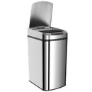 Pattumiera Cestino per Rifiuti 28x22x41 cm Contenitore Rimuovibile da 12L Apertura a Infrarossi in Acciaio Inox ABS e PP Argento      