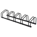 Rastrelliera Portabici 5 Posti in Acciaio 130x33x27 cm Nera 