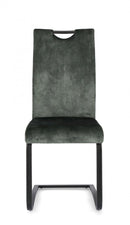 Set 4 Sedie 42x56x102h cm Kenneth Velluto Verde Scuro 