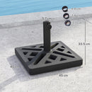 Base per Ombrellone Quadrata da 15kg Pali da 32-38-48 mm Nero  