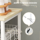 Mobile Cucina 4 Ripiani 90x40x84,5 cm in Legno e Acciaio Quercia e Bianco