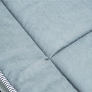 Lettino da Campeggio Pieghevole e Imbottito con Tasca Portaoggetti 188x64,5x53 cm  Grigio chiaro