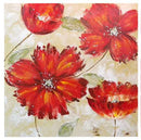 Quadro fiore rosso cm 100x100