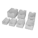 Set 7 Cassetti in poliestere con manici in metallo bianco 