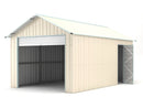 Casetta Box da Giardino in Lamiera di Acciaio 360x912x307 cm Beige