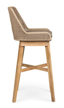 Sgabello Bar con Cuscini 49x57x112h cm Hesperia Tortora