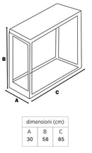 Mobiletto SPA a Giorno per Vasca Idromassaggio Quadrate 85x30x58 cm Grigio