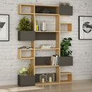 Libreria design 120x171 cm Niho rovere antracite 