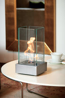 Camino a Bioetanolo da Tavolo 18x18x35 cm Aosta Acciaio 