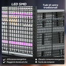 Lampada Zanzariera Elettrica 8W per Interno 49x6x25 cm con Catenella e Rete di Protezione Nero 