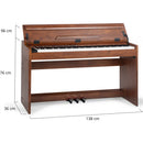 Pianoforte Elettrico 88 Tasti Pesati con Meccanica a Martelletto 3 Pedali 680 Timbri e 80 Demo Marrone      