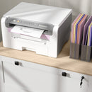 Armadietto Portadocumenti con 2 Cassetti per Documenti A4 con Chiavi 76x40x76 cm Bianco 